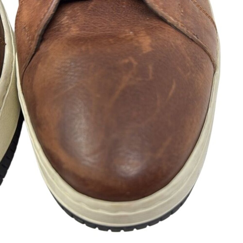 FRYE Wythe Leather High-Top Sneakers, men’s 8M, cognac color - Picture 8 of 14